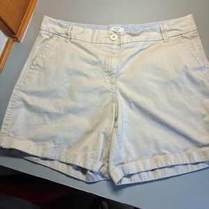 crown & ivy Cream Women's Chino Shorts